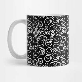 Smile Doodles - White Line Mug